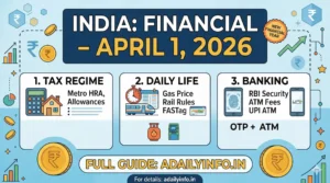 ஏப்ரல் 1 முதல் இந்தியாவில் அமலாகும் புதிய விதிகள் 2026: வருமான வரி, ஏடிஎம் மற்றும் ரயில்வேயில் அதிரடி மாற்றங்கள்!